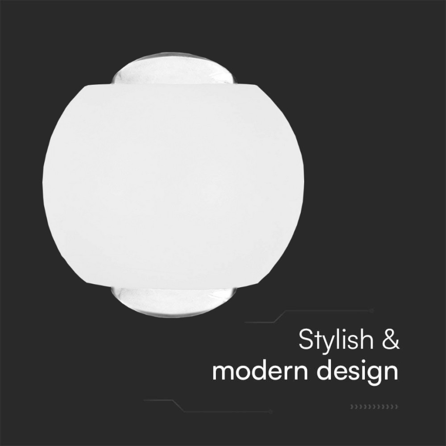 LED-ulkoseinävalaisin LED/2W/230V 3000K IP54 valkoinen