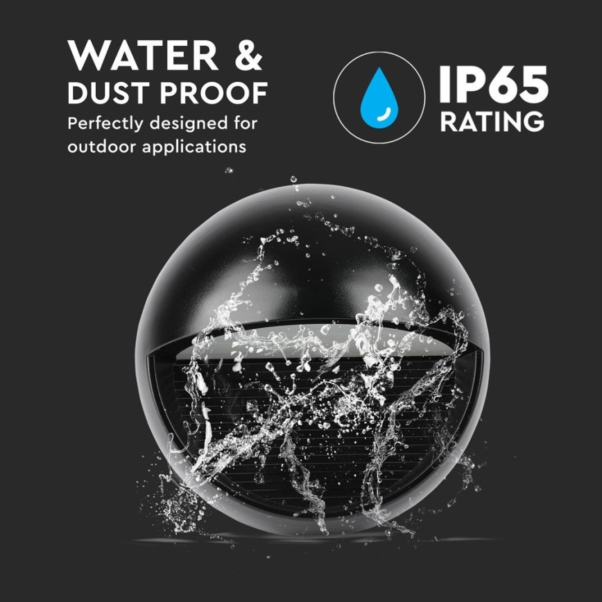 LED-ulkoseinävalaisin LED/3W/230V 4000K IP65 musta