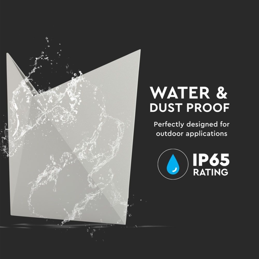 LED-ulkoseinävalaisin LED/5W/230V 3000K IP65 harmaa