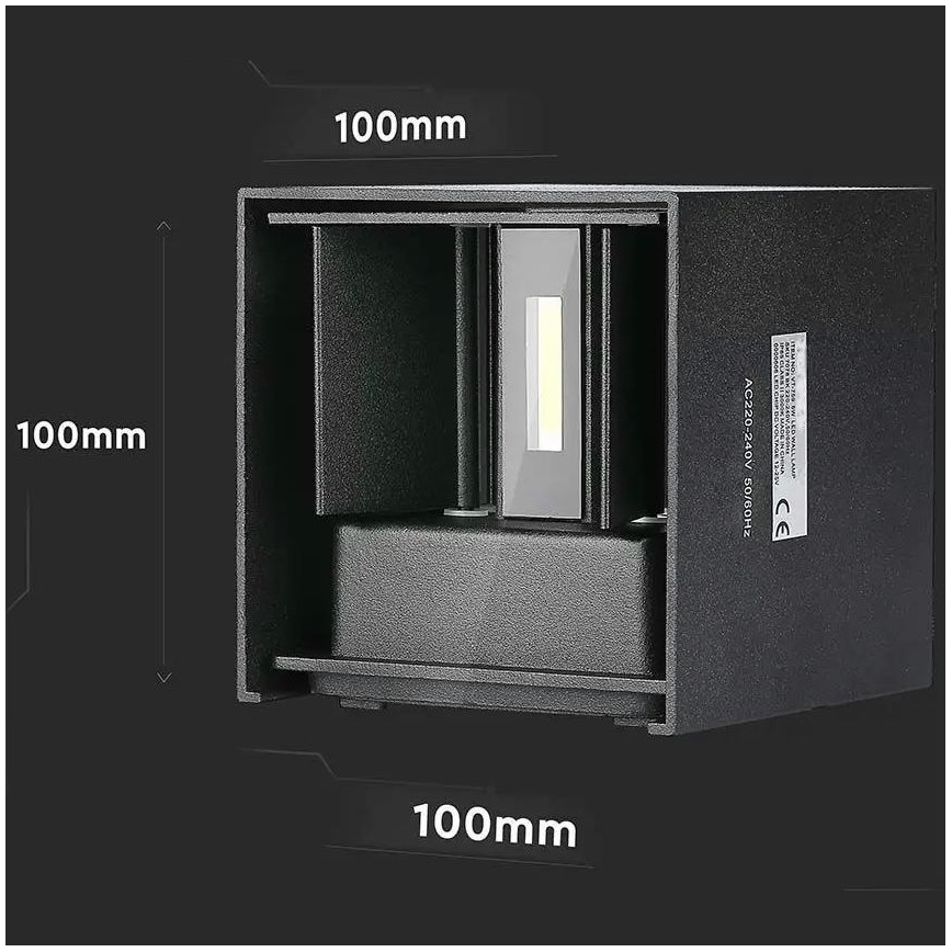 LED ulkoseinävalaisin LED/5W/230V 3000K IP65 musta