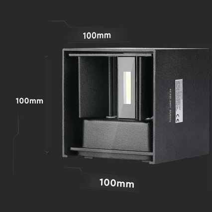 LED ulkoseinävalaisin LED/5W/230V 4000K IP65 musta