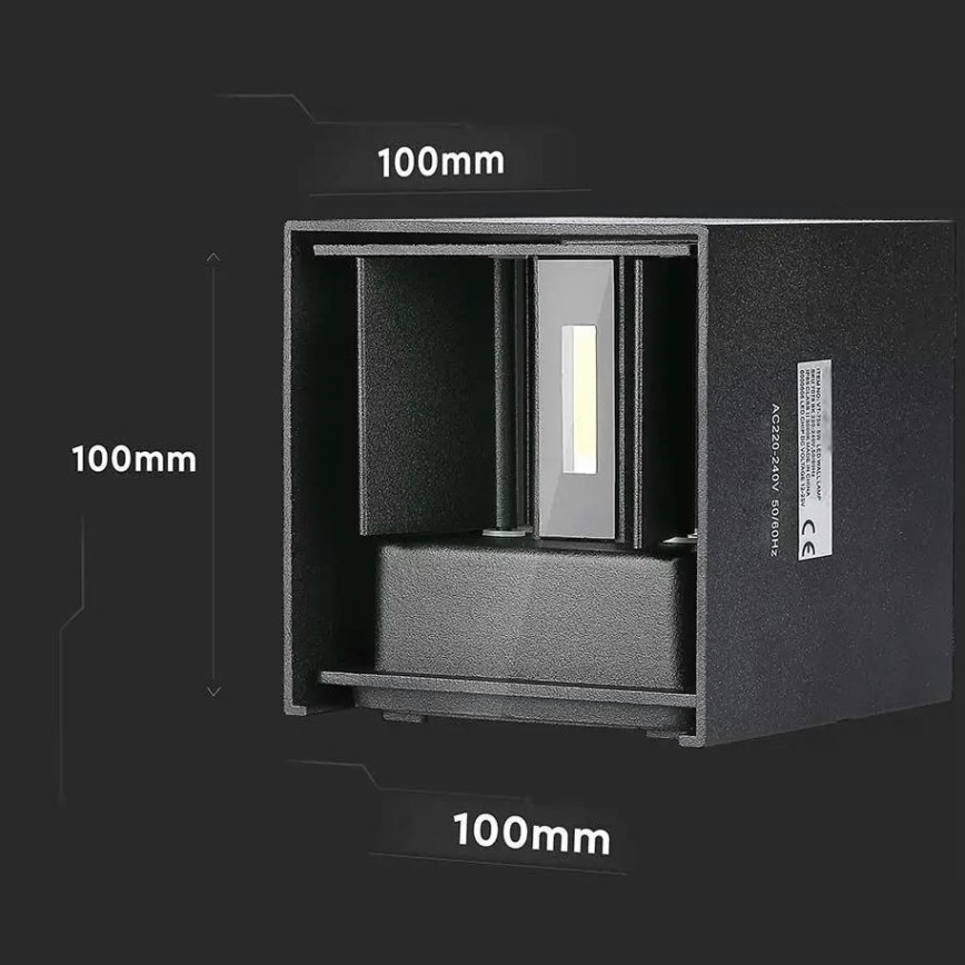 LED ulkoseinävalaisin LED/5W/230V 4000K IP65 musta