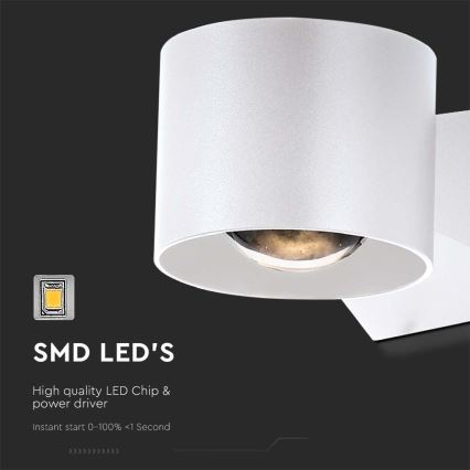 LED-ulkoseinävalaisin LED/5W/230V 4000K IP65 valkoinen