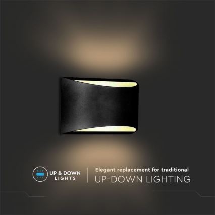 LED-ulkoseinävalaisin LED/9W/230V 4000K IP54 musta