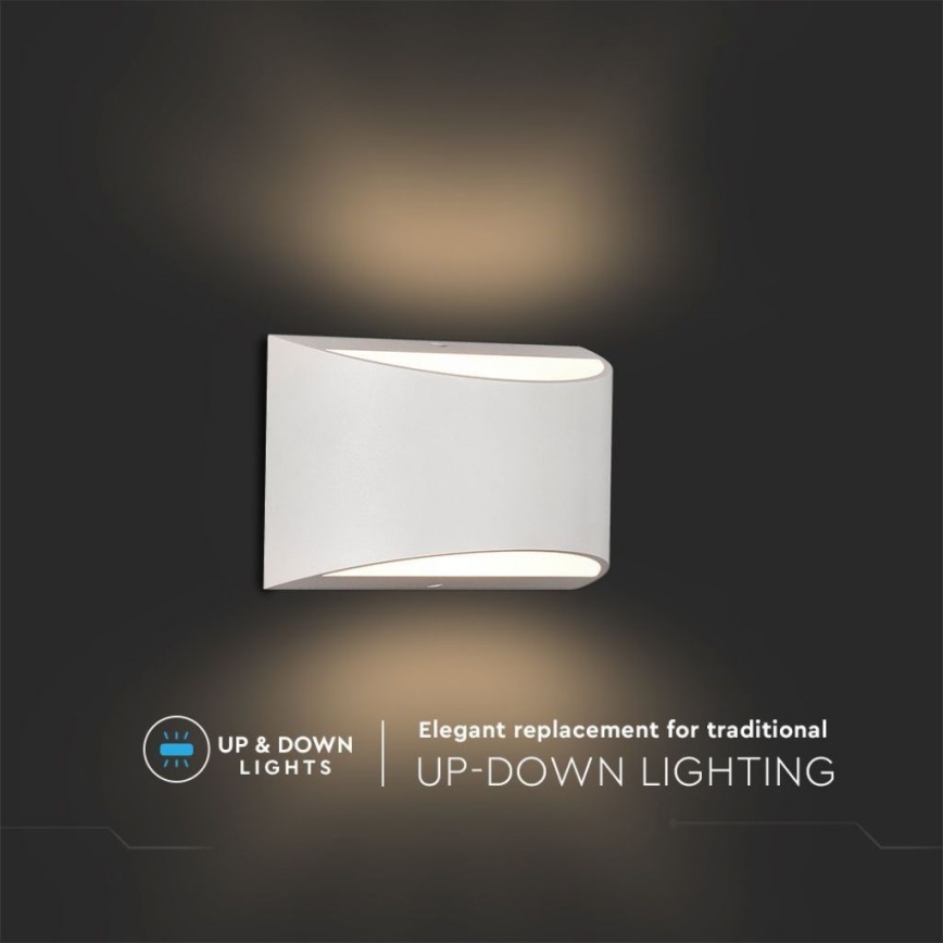 LED-ulkoseinävalaisin LED/9W/230V 4000K IP54 valkoinen