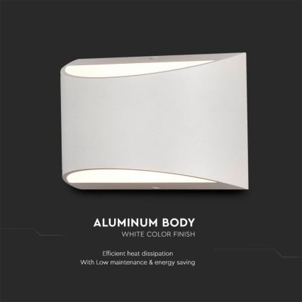 LED-ulkoseinävalaisin LED/9W/230V 4000K IP54 valkoinen