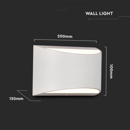 LED-ulkoseinävalaisin LED/9W/230V 4000K IP54 valkoinen