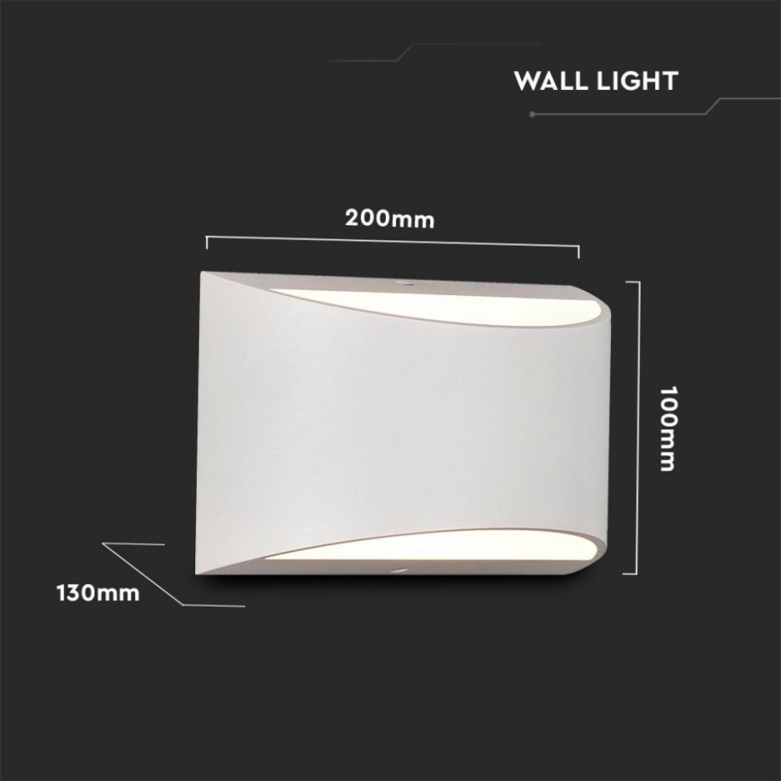 LED-ulkoseinävalaisin LED/9W/230V 4000K IP54 valkoinen