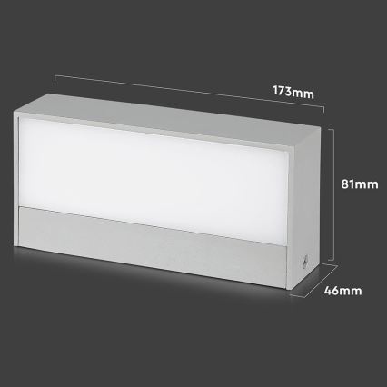 LED Ulkoseinävalaisin LED/9W/230V 6500K IP65