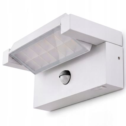 LED ulkoseinävalaisin liiketunnistimella ja hämäräkytkimellä LED/25W/230V 3000/4000/6500K IP54 valkoinen