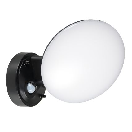 LED-ulko­seinävalaisin liiketunnistimella ja hämäräkytkimellä OLAF LED/10W/230V IP44 musta