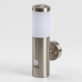 LED-ulkoseinävalaisin liiketunnistimella, 1xGU10/5W/230V, IP44, mattakromi