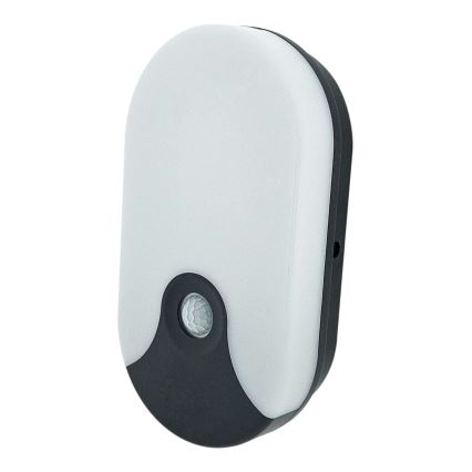 LED Ulkoseinävalaisin liiketunnistimella LED/18W/230V IP44 antrasiitti