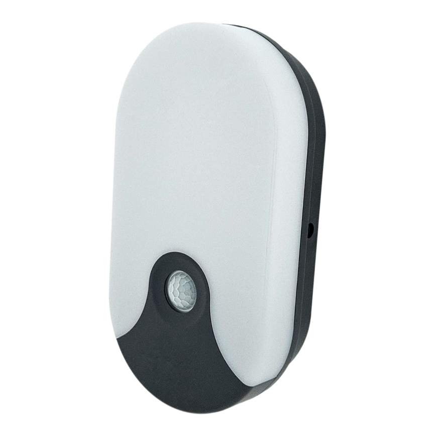 LED Ulkoseinävalaisin liiketunnistimella LED/18W/230V IP44 antrasiitti