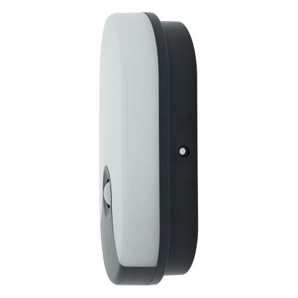 LED Ulkoseinävalaisin liiketunnistimella LED/18W/230V IP44 antrasiitti