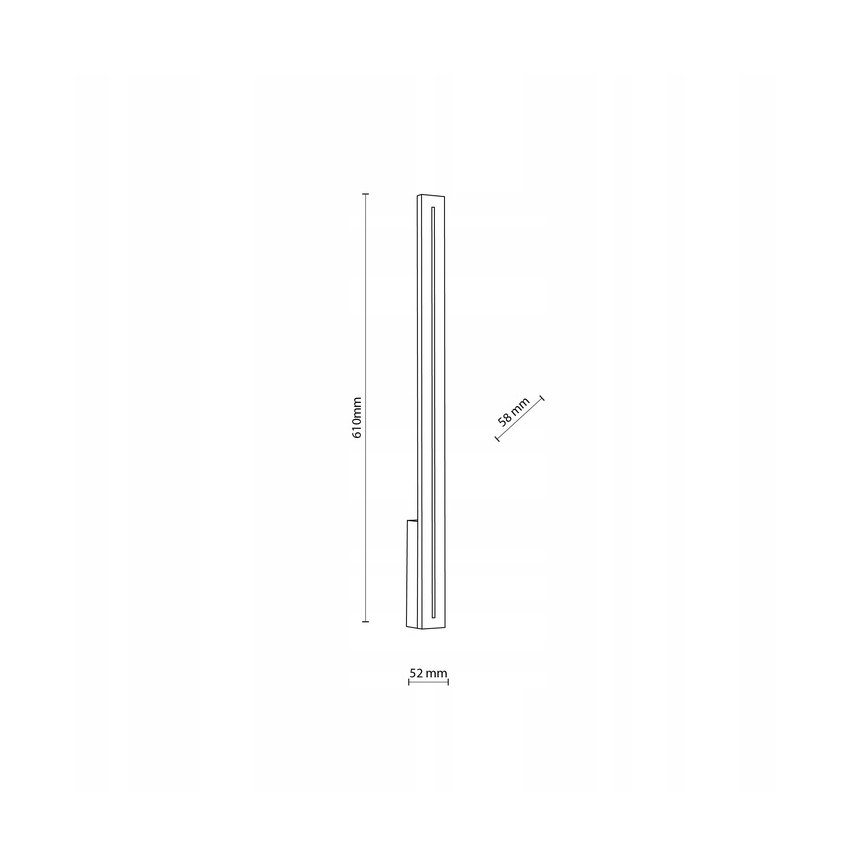 LED-ulkoseinävalaisin LINEA LED/12W/230V IP65 61 cm antrasiitti