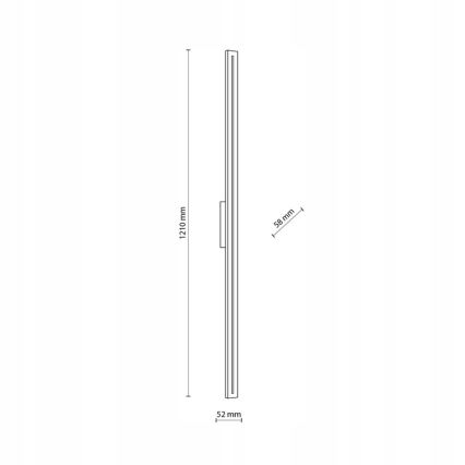LED-ulkoseinävalaisin LINEA LED/30W/230V IP65 121 cm antrasiitti