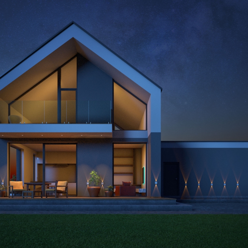 LED-ulkoseinävalaisin LUNARIX LED/2W/230V 3000-6000K CRI 90 IP54 valkoinen