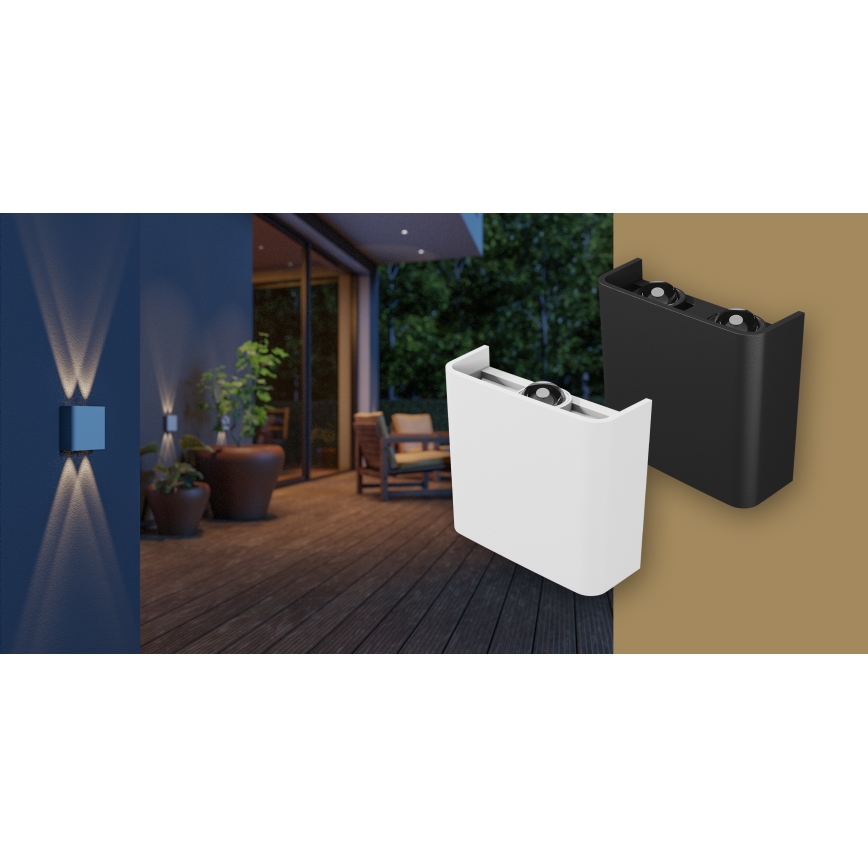 LED-ulkoseinävalaisin LUNARIX LED/2W/230V 3000-6000K CRI 90 IP54 valkoinen