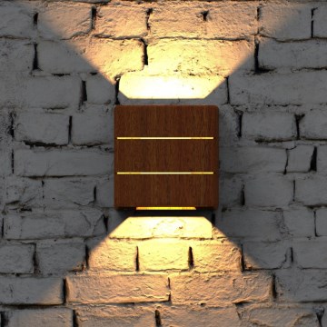 LED ulkoseinävalaisin LUXLINE 6W/230V 3000K IP54 pähkinänvärinen