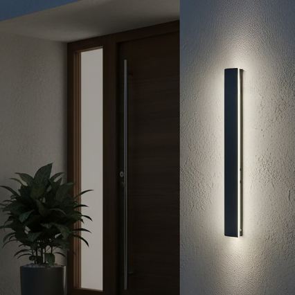 LED ulkoseinävalaisin MIRANA LED/12W/230V 4000K IP44 60 cm musta