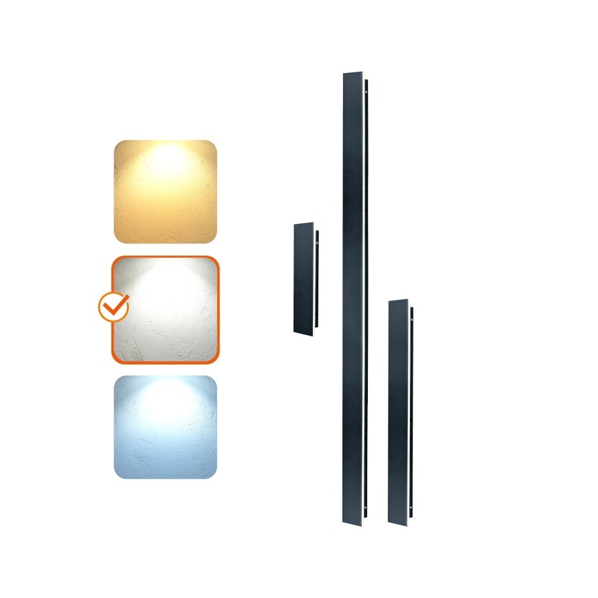 LED ulkoseinävalaisin MIRANA LED/8W/230V 4000K IP44 30 cm musta