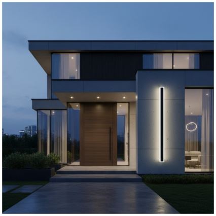 LED-ulkoseinävalaisin MIRANA S LED/25W/230V 4000K IP44 120 cm musta