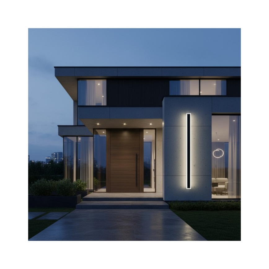 LED-ulkoseinävalaisin MIRANA S LED/25W/230V 4000K IP44 120 cm musta