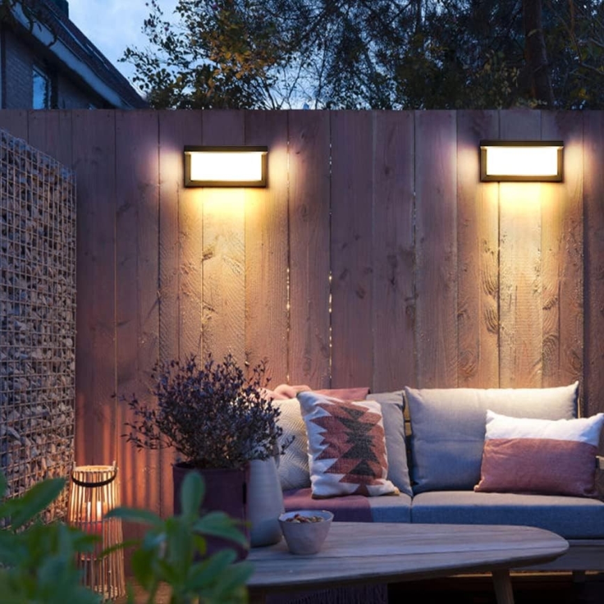 LED-ulkoseinävalaisin NEELY 1xE27/9W/230V 3000K IP54 antrasiitti