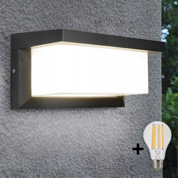LED-ulkoseinävalaisin NEELY 1xE27/9W/230V 4000K IP54 antrasiitti