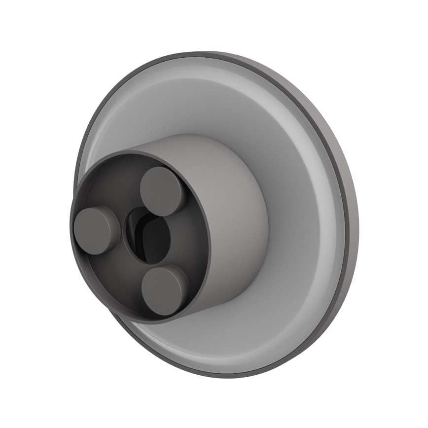 LED-ulkoseinävalaisin PIATTA LED/12W/230V 3000/4000/6000K halkaisija 18 cm IP44 harmaa