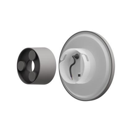 LED-ulkoseinävalaisin PIATTA LED/18W/230V 3000/4000/6000K halkaisija 25 cm IP44 harmaa