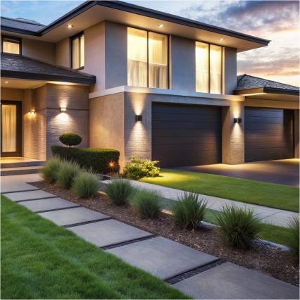 LED-ulkoseinävalaisin QUERK 2xLED/3W/230V 3000K IP54 musta