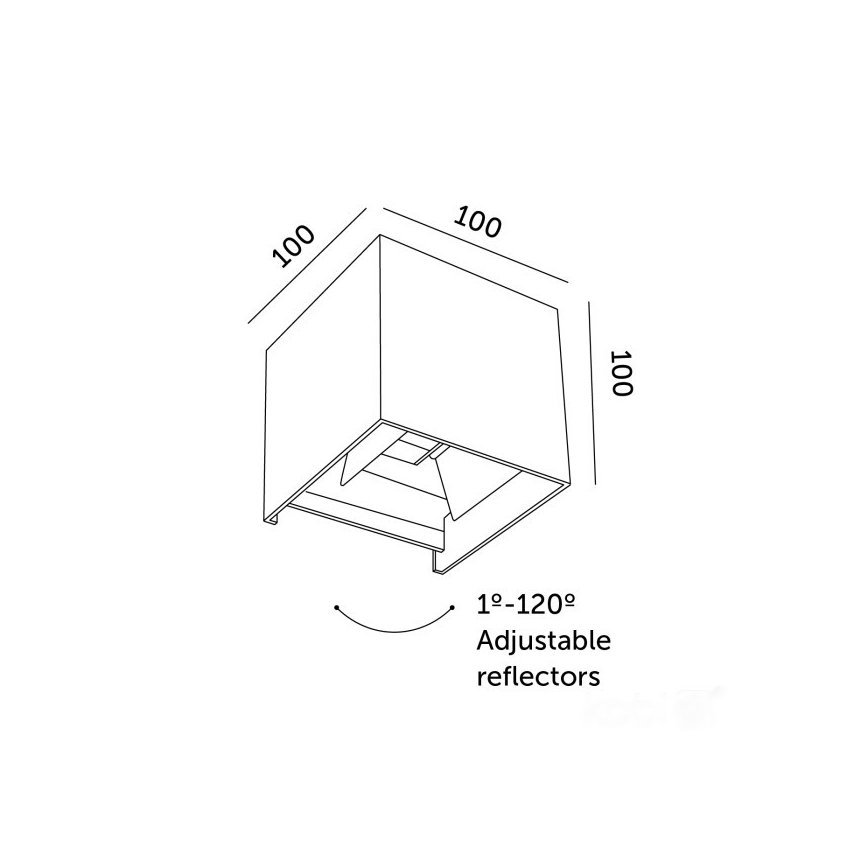 LED-ulkoseinävalaisin QUERK 2xLED/3W/230V 3000K IP54 musta
