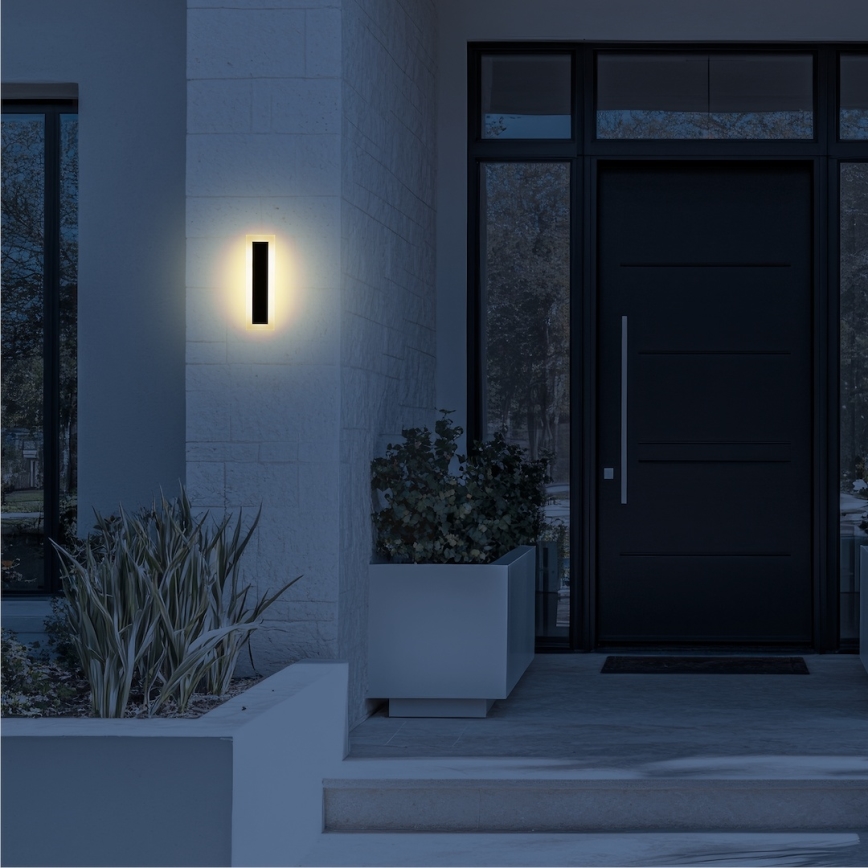 LED-ulkoseinävalaisin WOW LED/10W/230V 3000/4000/6500K 30 cm IP54 musta