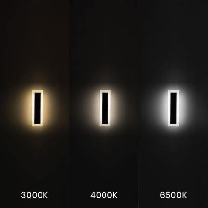 LED-ulkoseinävalaisin WOW LED/10W/230V 3000/4000/6500K 30 cm IP54 musta