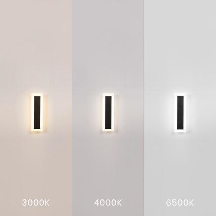 LED-ulkoseinävalaisin WOW LED/10W/230V 3000/4000/6500K 30 cm IP54 musta