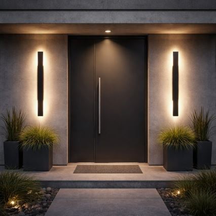 LED-ulkoseinävalaisin WOW LED/11W/230V 3000/4000/6000K 60 cm IP54 musta