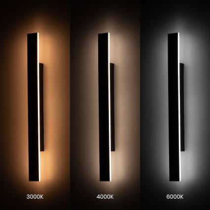 LED-ulkoseinävalaisin WOW LED/11W/230V 3000/4000/6000K 60 cm IP54 musta