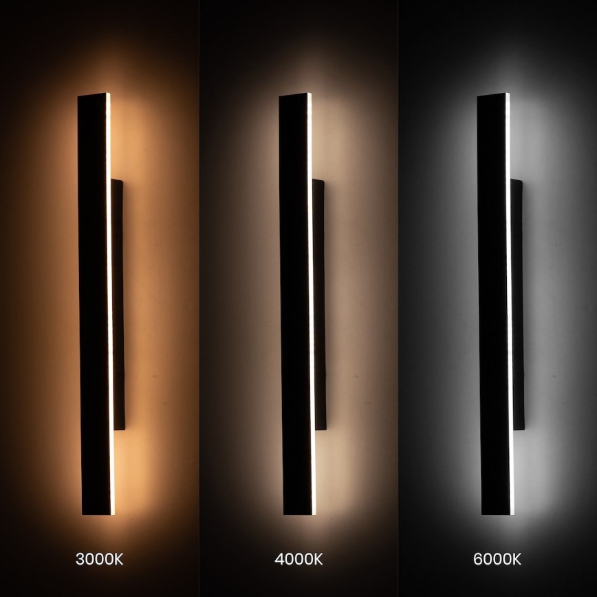 LED-ulkoseinävalaisin WOW LED/11W/230V 3000/4000/6000K 60 cm IP54 musta