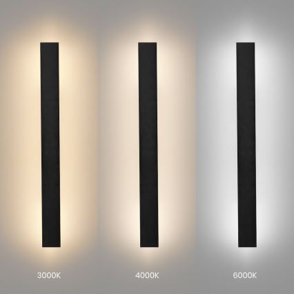 LED-ulkoseinävalaisin WOW LED/11W/230V 3000/4000/6000K 60 cm IP54 musta