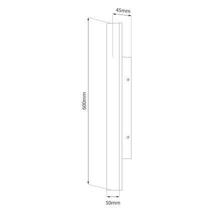 LED-ulkoseinävalaisin WOW LED/11W/230V 3000/4000/6000K 60 cm IP54 musta
