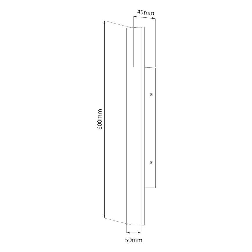 LED-ulkoseinävalaisin WOW LED/11W/230V 3000/4000/6000K 60 cm IP54 musta