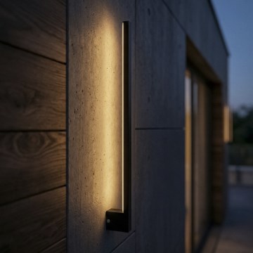 LED Ulkoseinävalaisin YALTE LED/11W/230V 3000/4000/6500K 81,5 cm IP54 musta