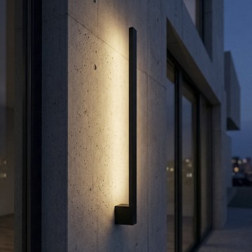 LED-ulkoseinävalaisin YALTE LED/9W/230V 3000/4000/6500K 61,5 cm IP54 musta