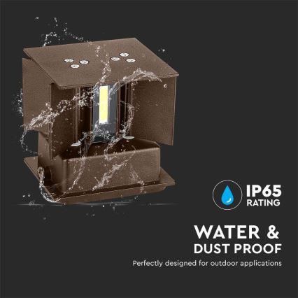 LED Ulkoseinävalo LED/11W/230V 3000K IP65 ruskea