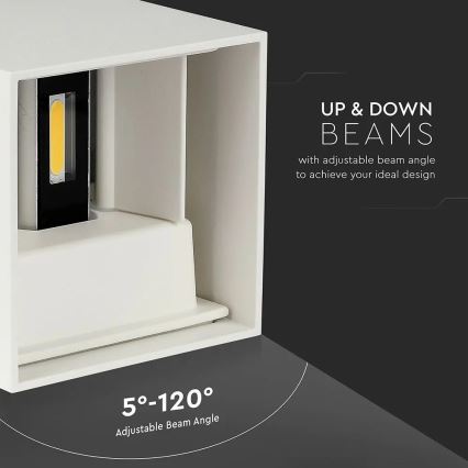 LED Ulkoseinävalo LED/11W/230V 3000K IP65 valkoinen