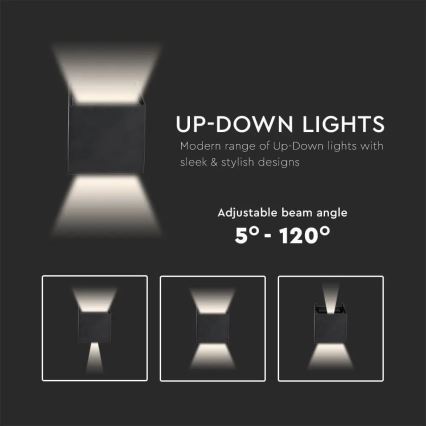 LED Ulkoseinävalo LED/11W/230V 4000K IP65 musta