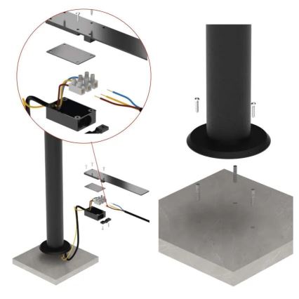 LED Ulkotila joustava lamppu NIKA LED/12,5W/230V IP44 50 cm