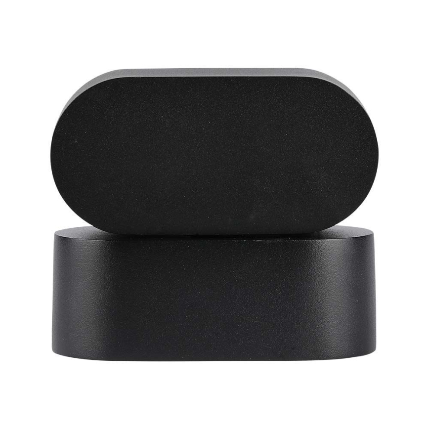 LED Ulkotila joustava seinävalaisin LED/5W/230V 3000K IP65 musta